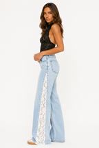 Loovay Luméa Jeans, Kant Detail Wide Leg