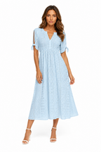 Loovay Soléa Jurk, Boho Maxi V-Hals Design