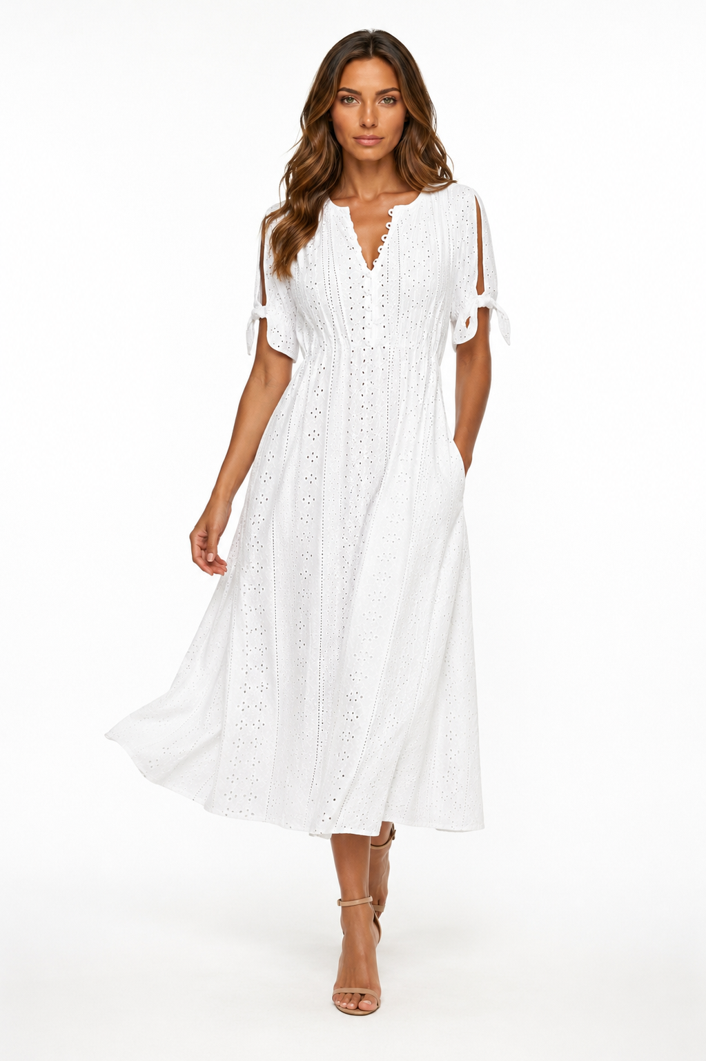 Loovay Soléa Jurk, Boho Maxi V-Hals Design