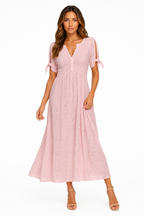 Loovay Soléa Jurk, Boho Maxi V-Hals Design