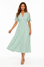 Loovay Soléa Jurk, Boho Maxi V-Hals Design