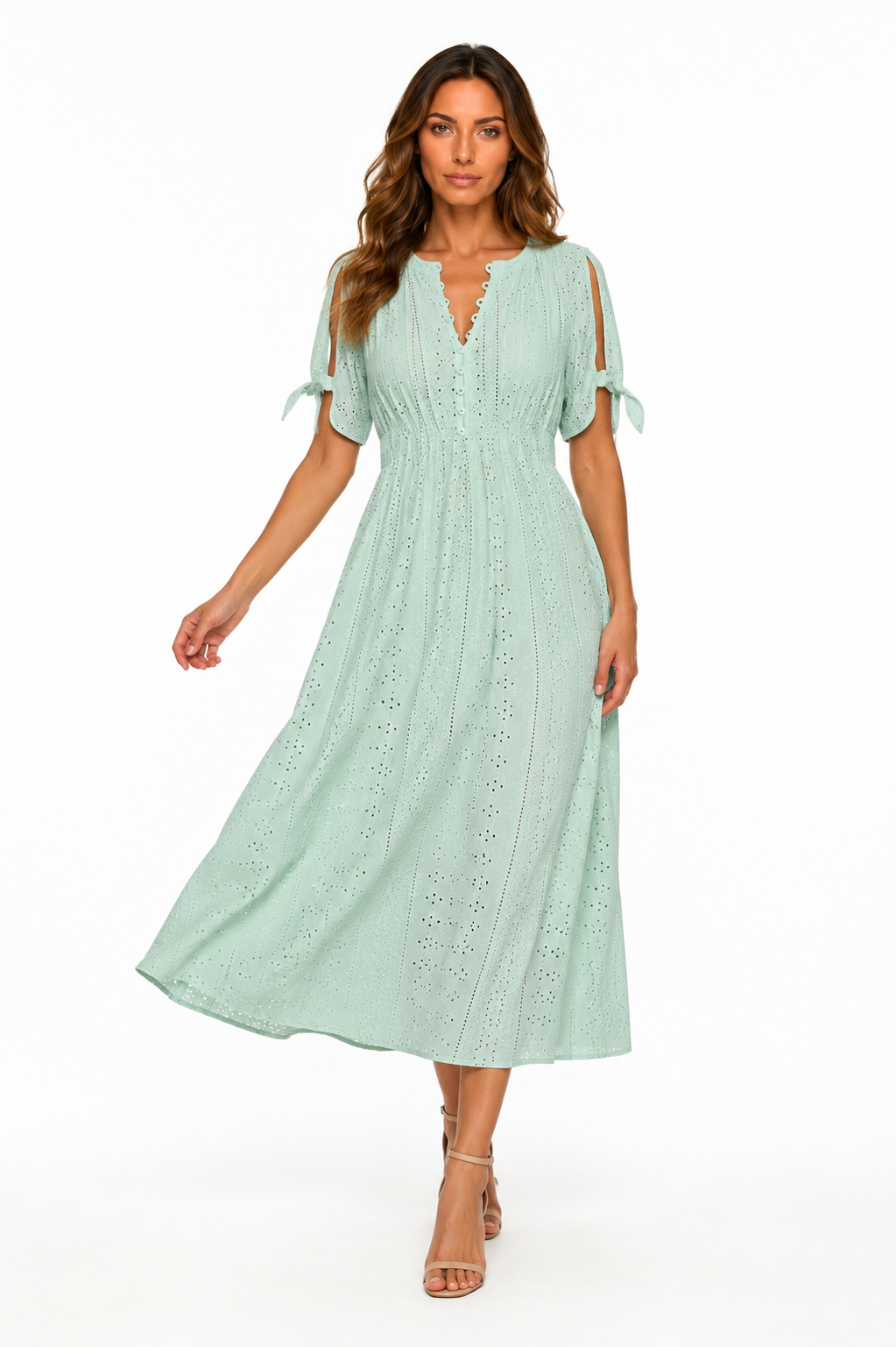 Loovay Soléa Jurk, Boho Maxi V-Hals Design