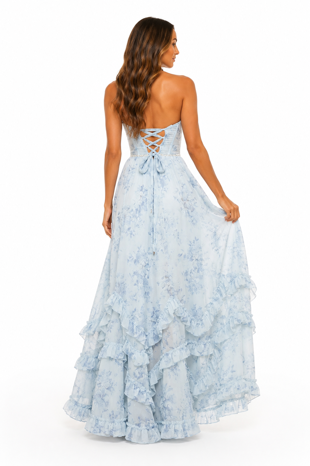 Loovay Zafira Jurk, Halterneck Maxi Design