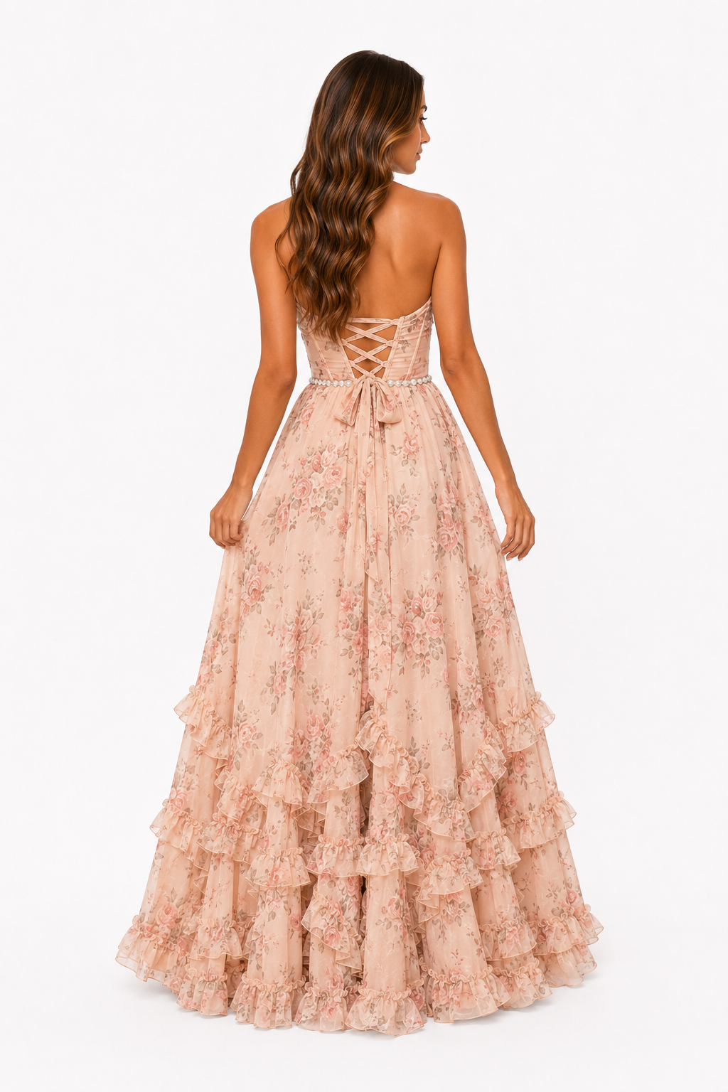 Loovay Zafira Jurk, Halterneck Maxi Design