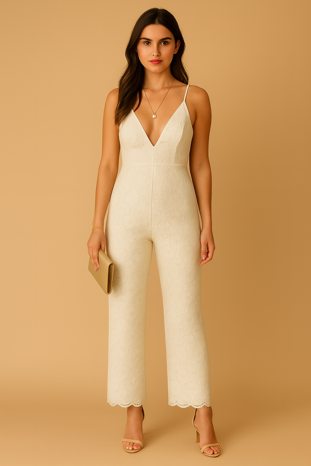 Evelyne – De jumpsuit die luxe kant laat spreken