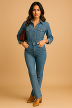 Rivana – De denim jumpsuit die casual en chic samenbrengt