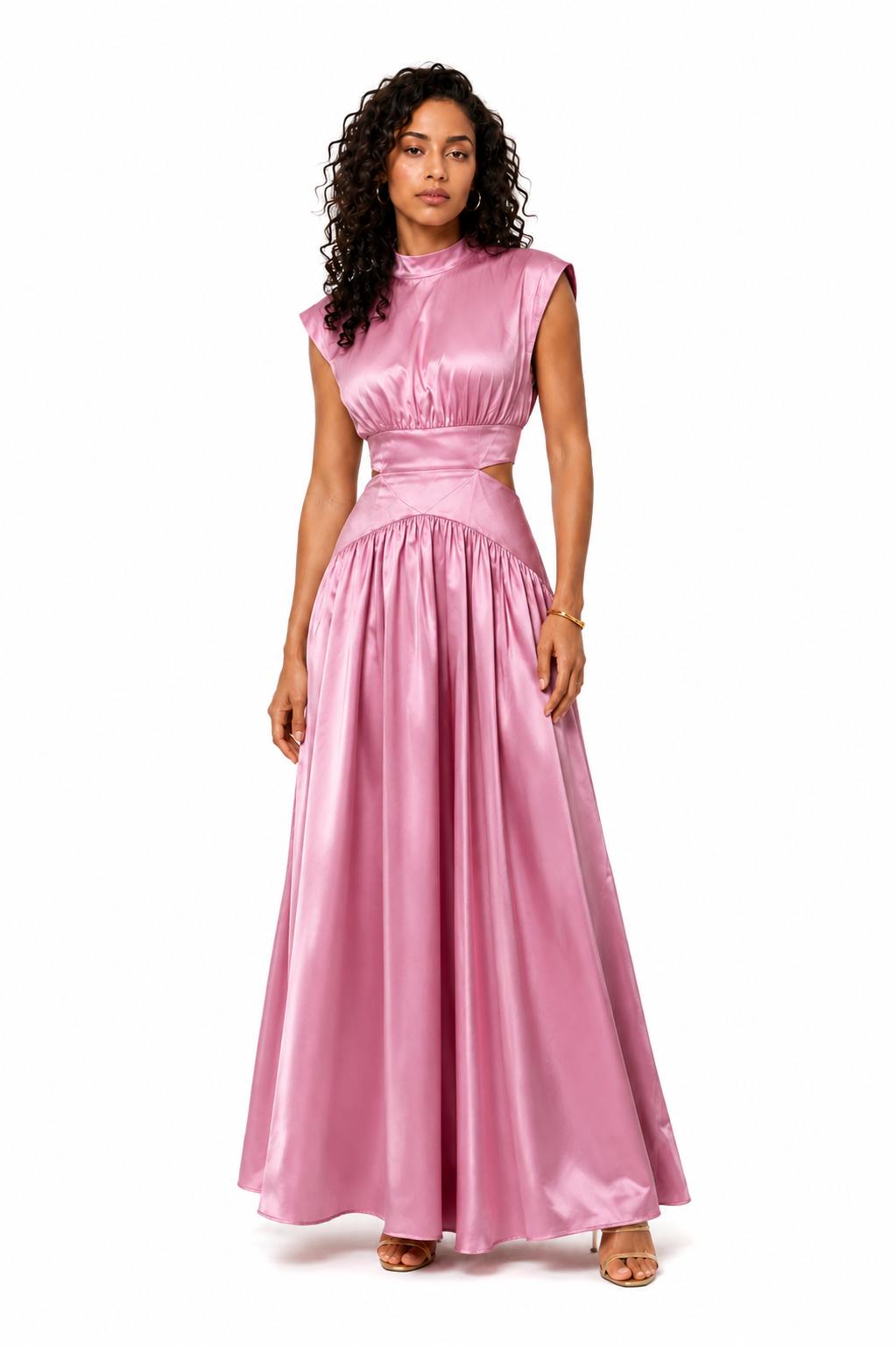 Loovay Seravelle Maxi Jurk, Taille Cut Out