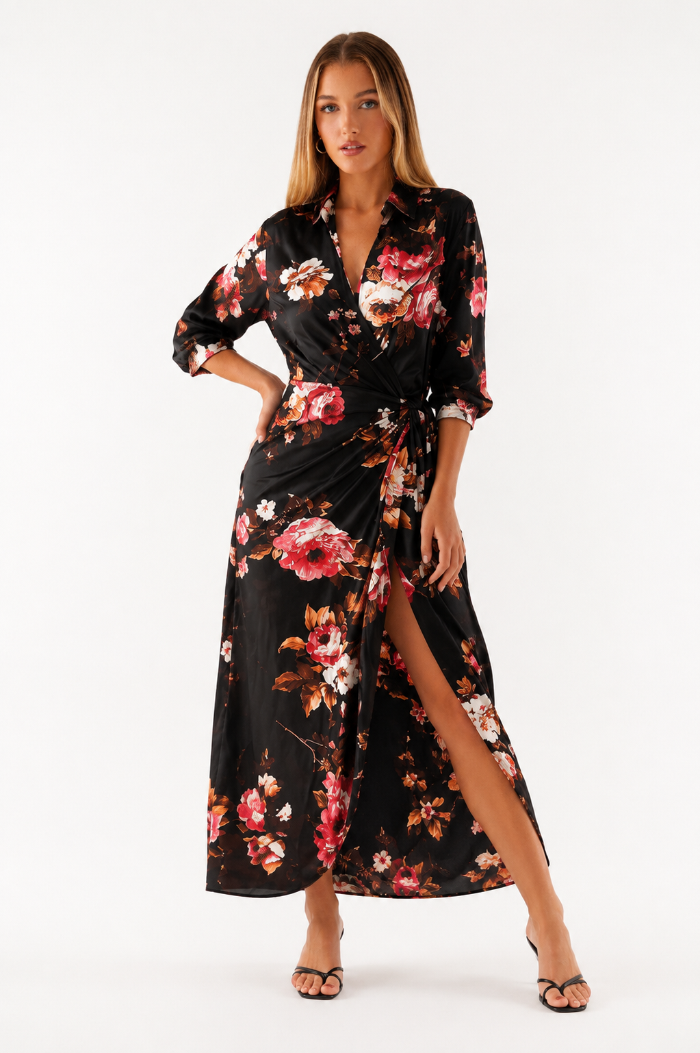 Loovay Novéra Jurk, Grafische Print Maxi Design