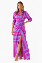 Loovay Novéra Jurk, Grafische Print Maxi Design
