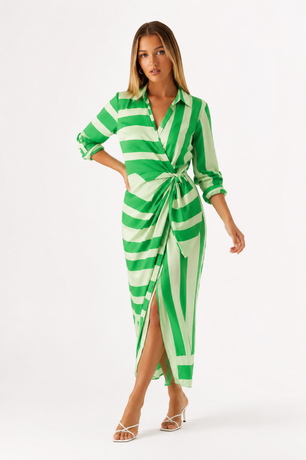 Loovay Novéra Jurk, Grafische Print Maxi Design