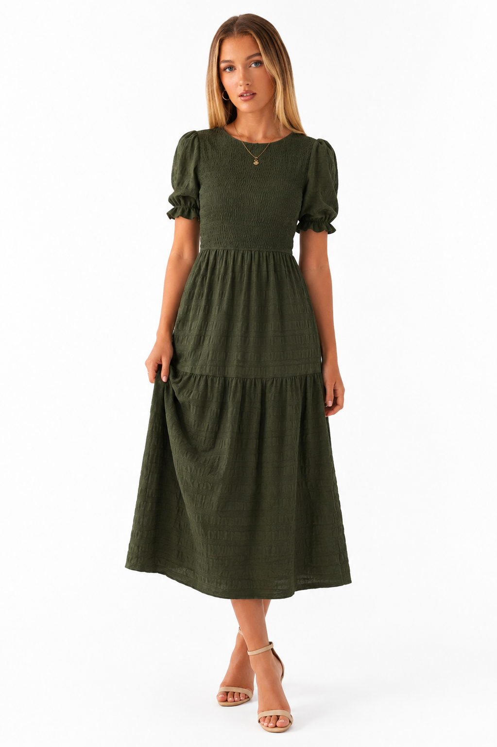 Loovay Jolisse Jurk, Maxi Pofmouw Design