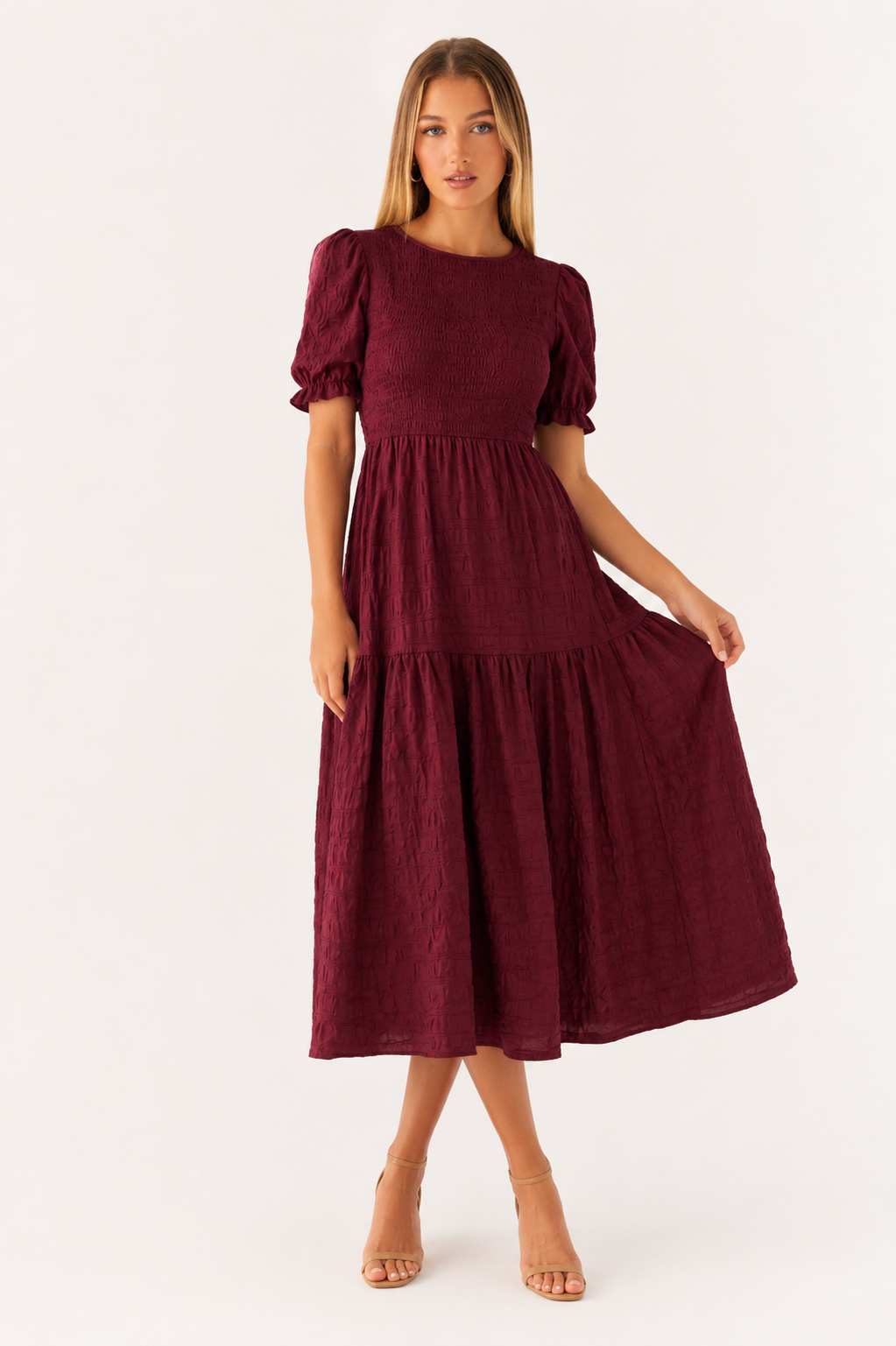 Loovay Jolisse Jurk, Maxi Pofmouw Design