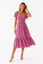 Loovay Clairisse Jurk, Elegante Midi Design