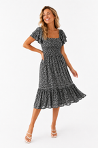 Loovay Clairisse Jurk, Elegante Midi Design