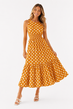 Loovay Anoria Jurk, Polka Dot Midi Design