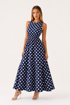 Loovay Anoria Jurk, Polka Dot Midi Design