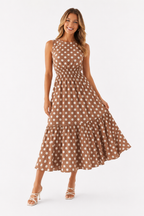 Loovay Anoria Jurk, Polka Dot Midi Design