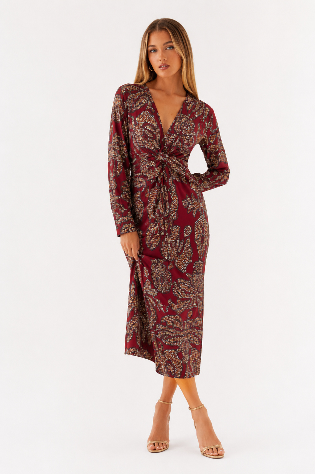Loovay Mirelle Jurk, Print Midi Design