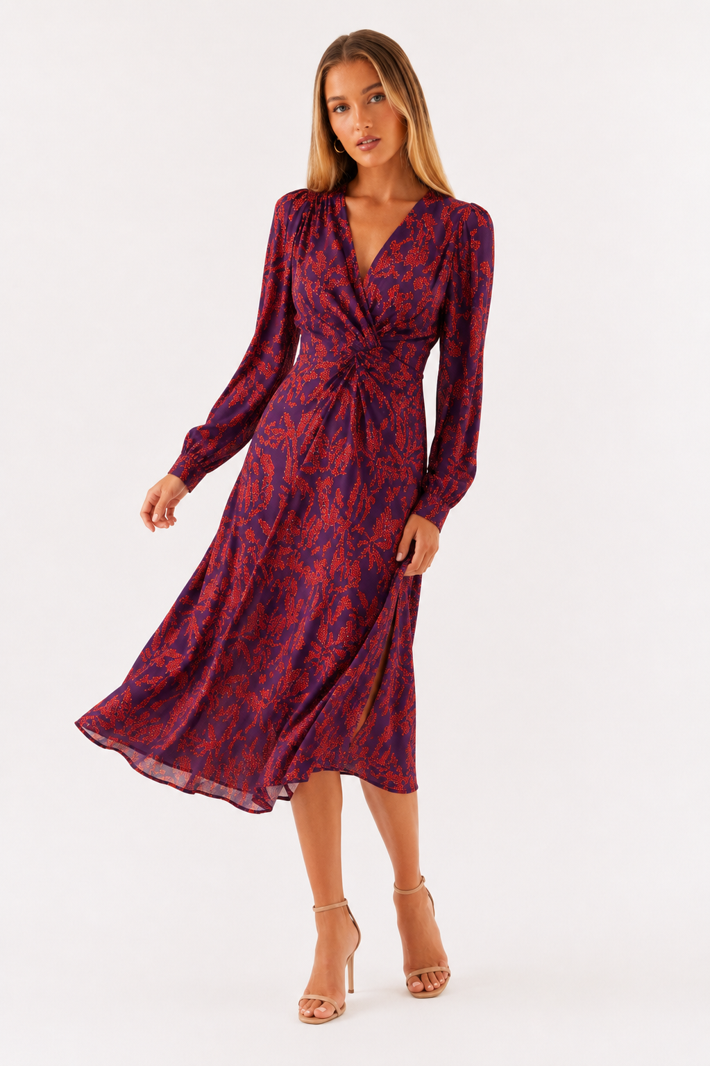 Loovay Mirelle Jurk, Print Midi Design