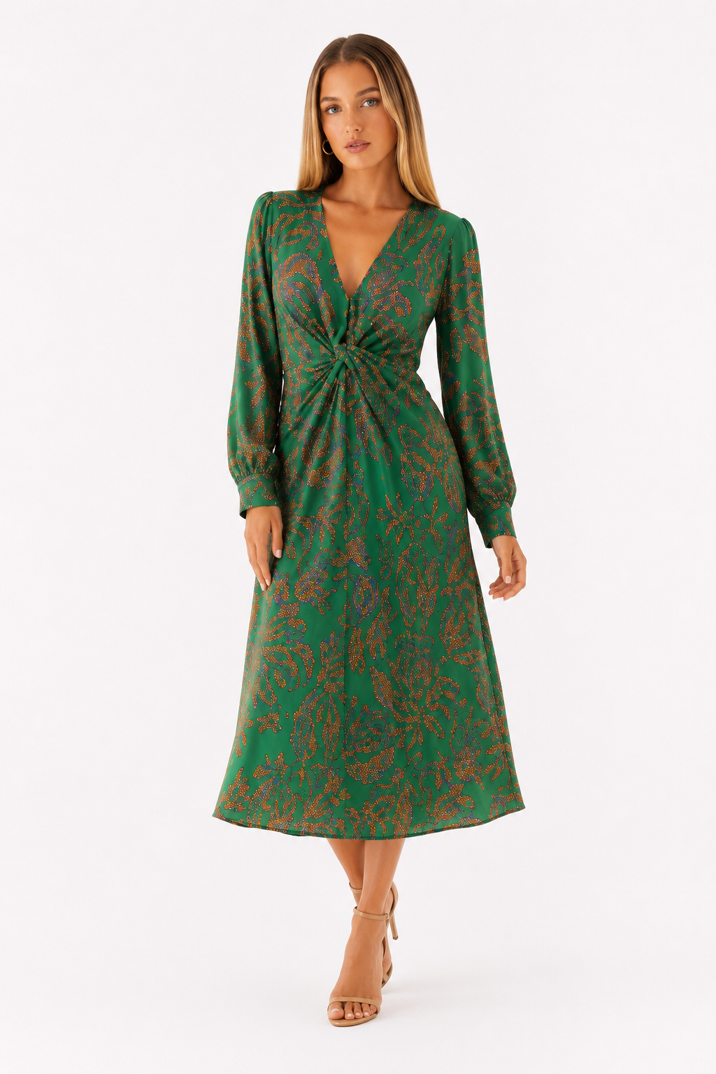 Loovay Mirelle Jurk, Print Midi Design