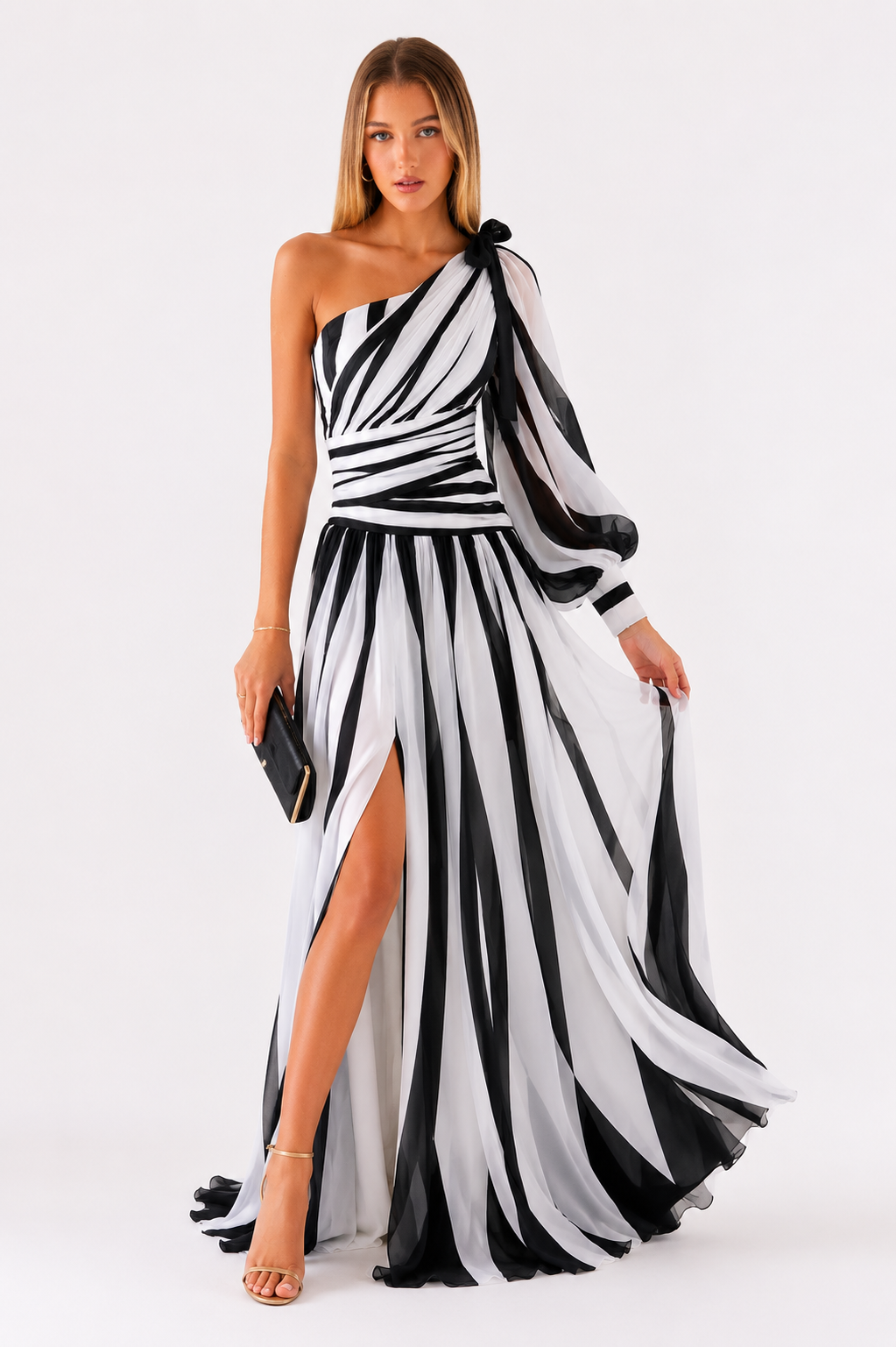 Loovay Aurélia Jurk, One Shoulder Maxi Design