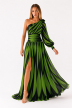 Loovay Aurélia Jurk, One Shoulder Maxi Design