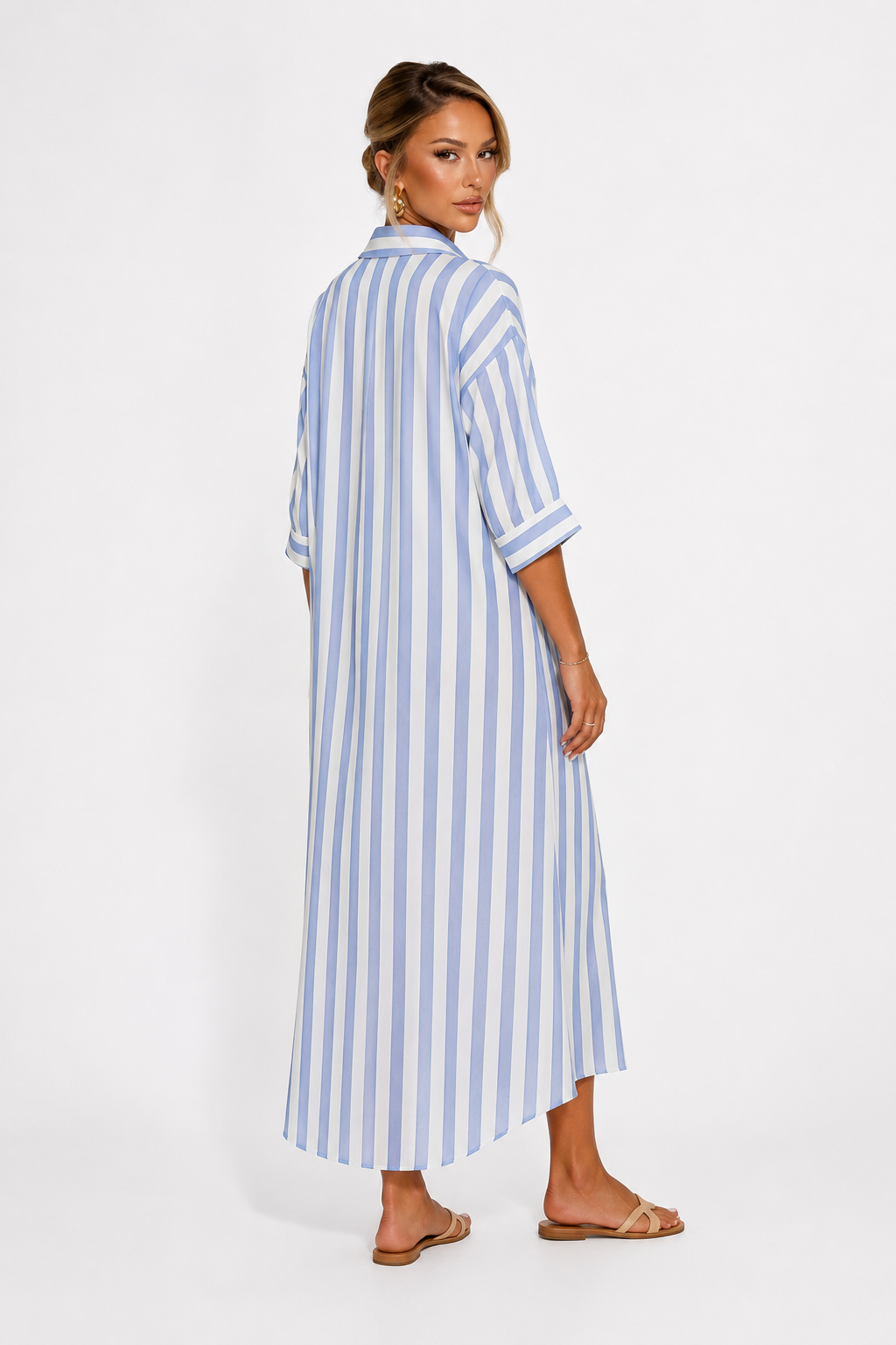 Loovay Strivelle Jurk, Gestreepte Maxi