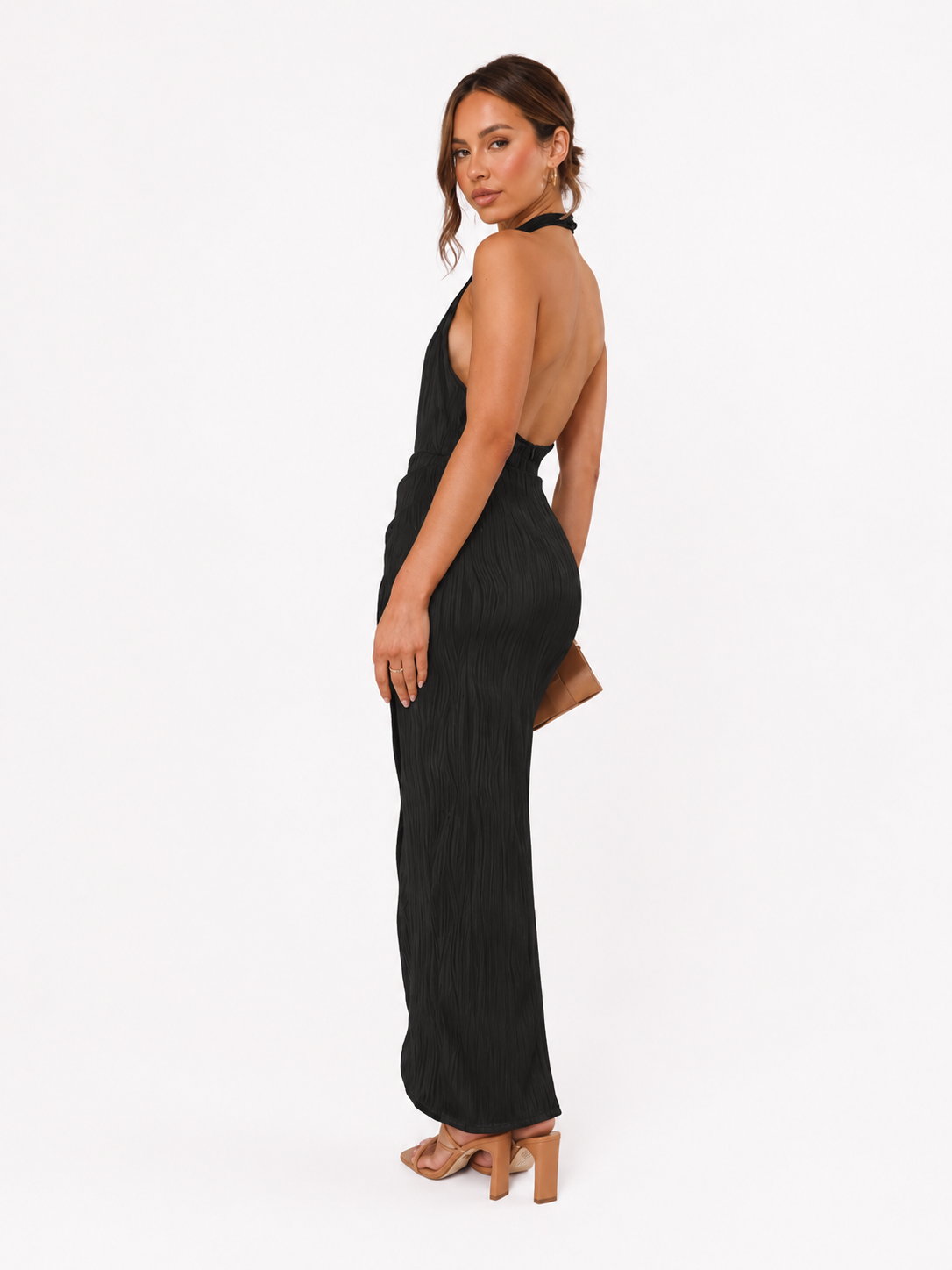 Loovay Isaline Jurk, Plissé Maxi Design