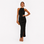 Loovay Isaline Jurk, Plissé Maxi Design