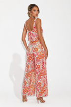 Loovay Giselle Jumpsuit, Bloemenprint Wide Leg Design