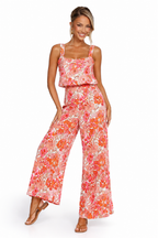 Loovay Giselle Jumpsuit, Bloemenprint Wide Leg Design