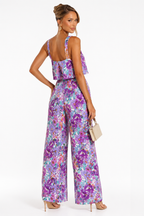 Loovay Giselle Jumpsuit, Bloemenprint Wide Leg Design