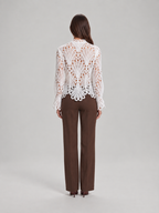 Loovay Calista Opengewerkte Kant Blouse