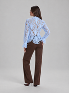 Loovay Calista Opengewerkte Kant Blouse