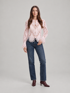 Loovay Calista Opengewerkte Kant Blouse
