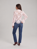 Loovay Calista Opengewerkte Kant Blouse