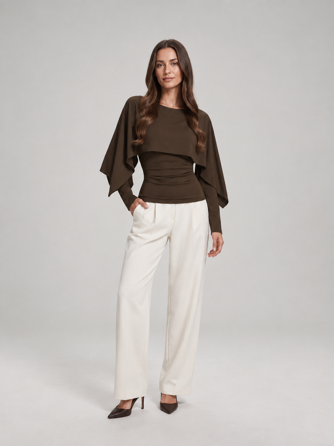 Loovay Solenne Cape Top