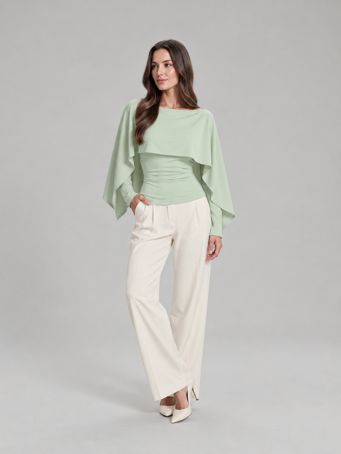 Loovay Solenne Cape Top