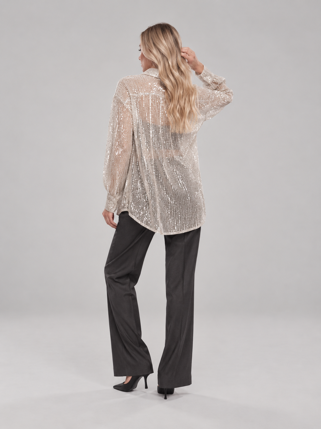 Loovay Virelle Pailletten Blouse