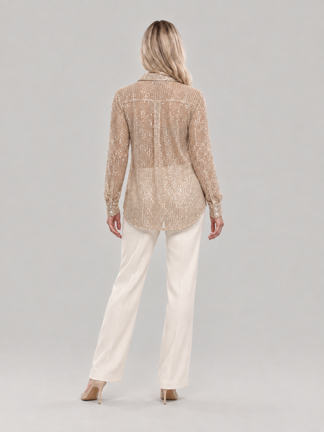 Loovay Virelle Pailletten Blouse