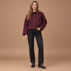 Loovay Elvara Oversized Suèdelook Tussenjas