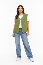 Loovay Pop, Dames Teddy Gilet met Drukknopen