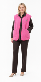 Loovay Pop, Dames Teddy Gilet met Drukknopen