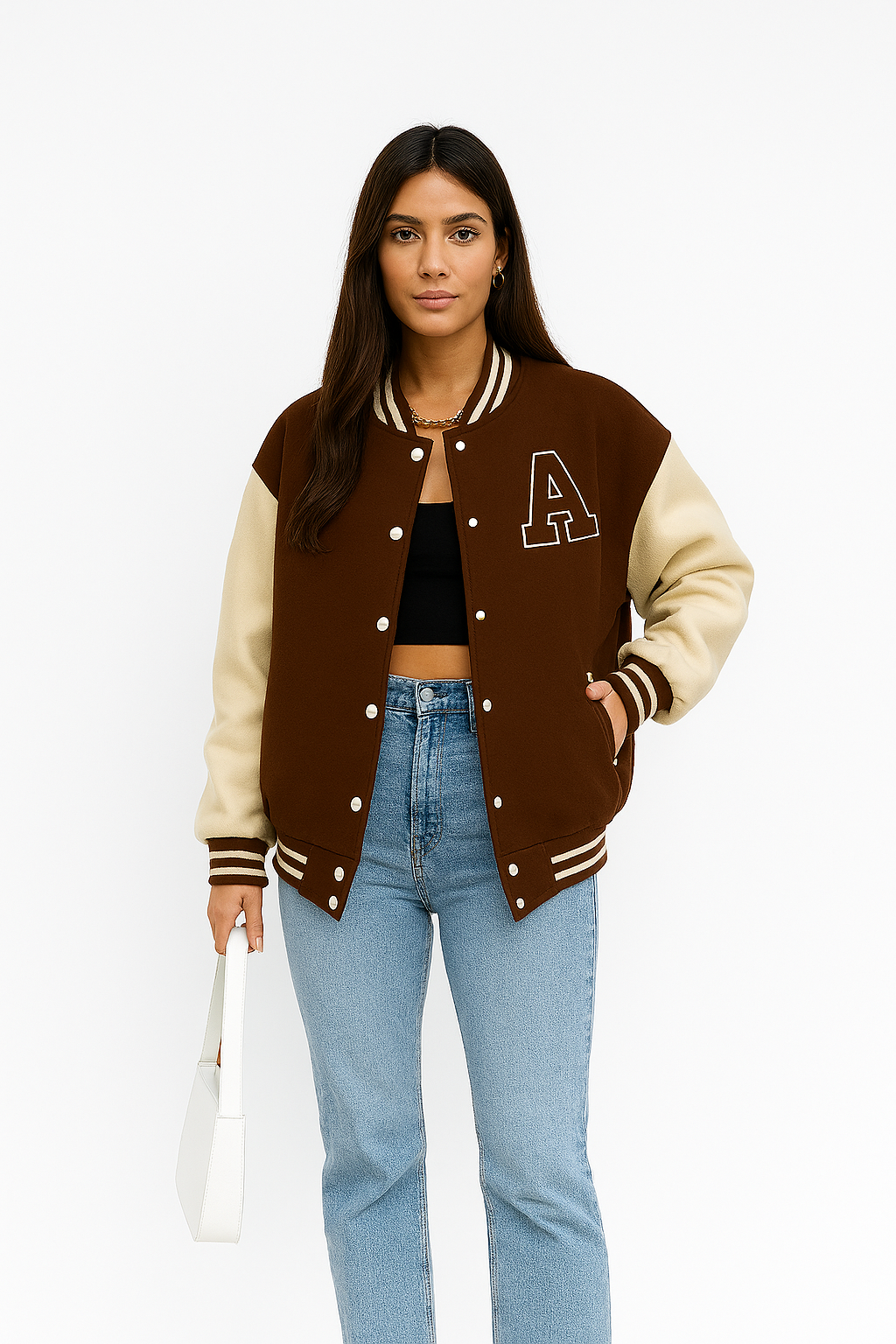 Loovay Amber Jacket, Varsity Letterman Design