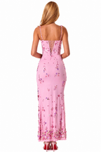 Loovay Primara Jurk, 3D Bloemen Corset Maxi