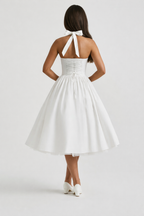 Loovay Vivienne Jurk, Vintage Halter Silhouet