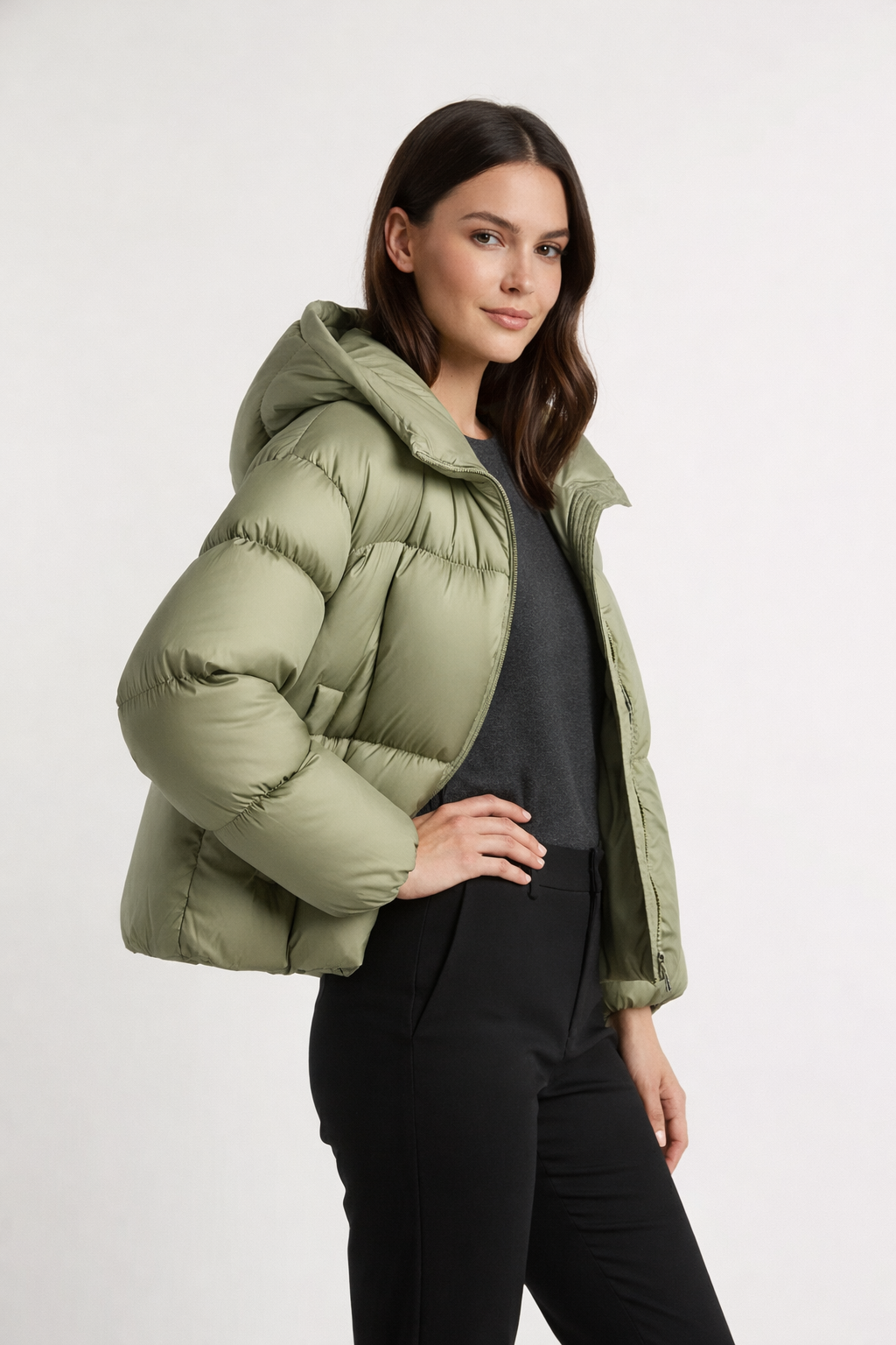 Loovay Vault, Kort Pufferjack met Oversized Kraag