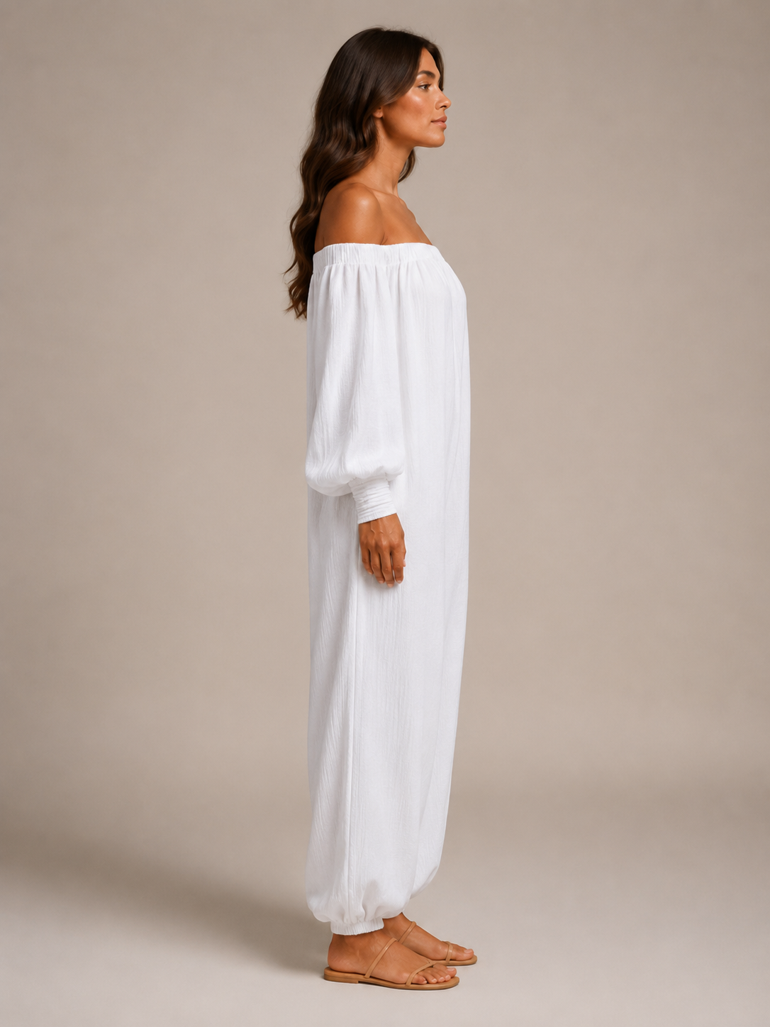 Loovay Swaya Off-Shoulder Jumpsuit, Ruime Pasvorm