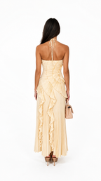Loovay Amelisse Jurk, Plissé Maxi