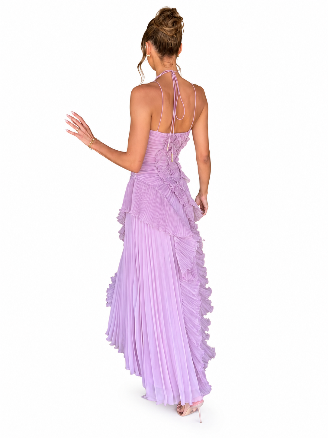 Loovay Amelisse Jurk, Plissé Maxi